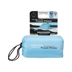 COCOON Reisekopfkissen "Air Core" M (35 x 45 cm) hellblau/grau