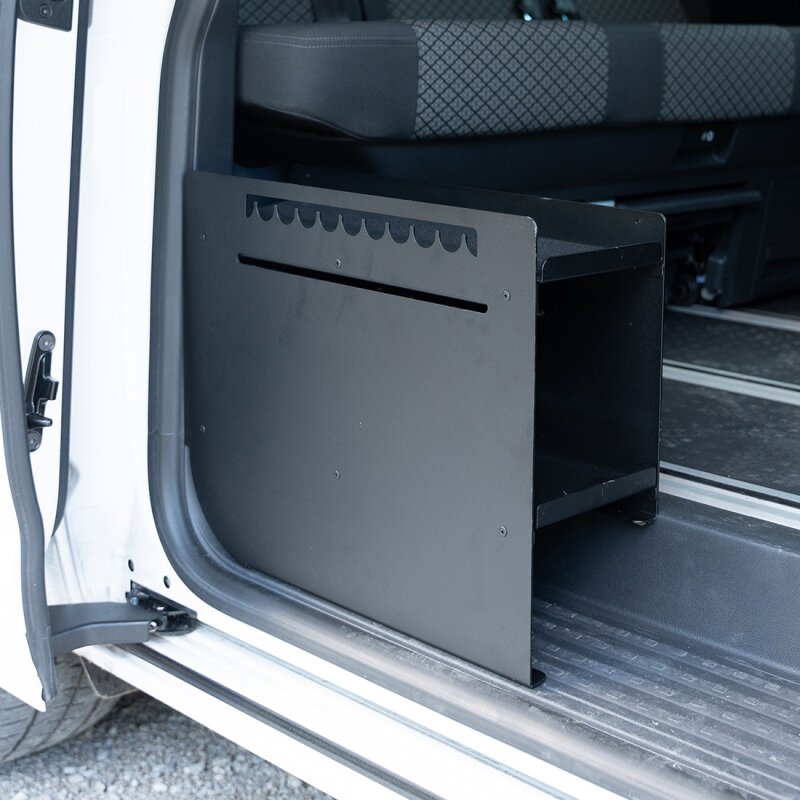 ShoeBOXX Schuhregal Für VW T5/T6/T6.1 Beifahrerseite - Extra Stauraum Anthrazit