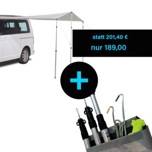 BUNDLE: Sonnensegel Basic inkl. Abspannset 200 x 240 cm...