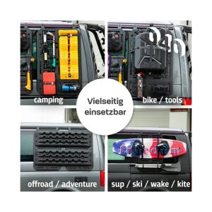 Molle Board für VW T5 T6 T6.1 Transporter / Multivan mit C-Schiene Universelle Gerätehalterung
