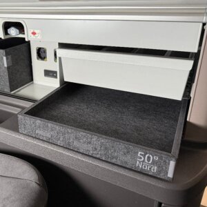 VW T7 (New California) Schrankboxen Küche - Besteckschublade